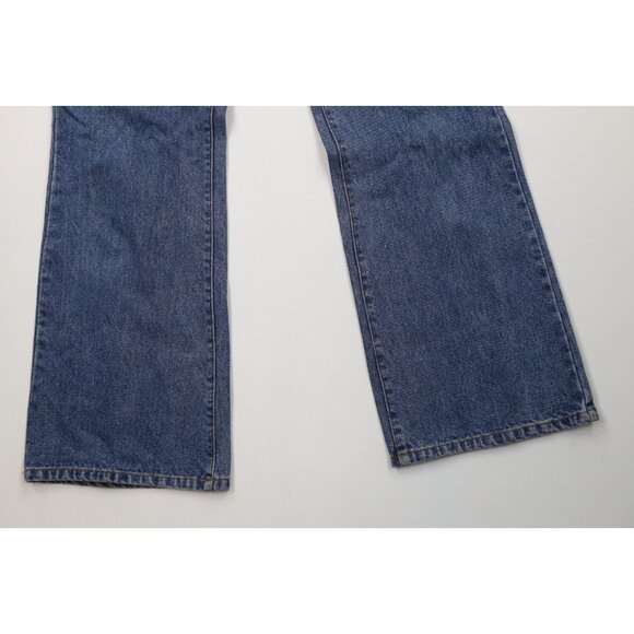 Vintage 90s Streetwear Mens 30x30 Distressed Flared Bell Bottoms Denim Jeans - Picture 4 of 14